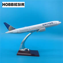 32CM Boeing B777 USA American UNITED Airlines airways airplane model toys aircraft diecast plastic alloy plane gifts for kids 2024 - buy cheap