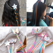 40 centímetros Glitter Acessórios Para Cabelo Grampos de Cabelo Para Meninas Asas Unicórnio Do Arco Arcos de Cabelo Longo Peruca Grampos de cabelo Crianças Princesa de Cabelo barrette 2024 - compre barato