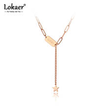 Lokaer Original Design Stainless Steel Lucky Star Charm Chain Choker Necklace Jewelry Bohemia Pendant Necklace For Women N20188 2024 - buy cheap