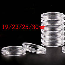 10pcs/pack Diameter 19/23/25/30mm Round Transparent Coin Capsules Crafts Containers Storage/Collection Boxes Holder 2024 - buy cheap