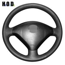 Black Artificial leather Steering Wheel Cover Hand sewing Car Steering Wheel Covers for Peugeot 307 SW 2005-2008 307 2001-2008 2024 - buy cheap