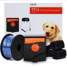 Sistema de cerca eléctrica para perros, Collar de entrenamiento ajustable, impermeable, recargable, para mascotas, cercado electrónico, sistema de contención, TP16 2024 - compra barato