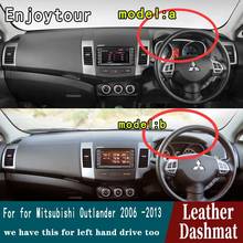 Para mitsubishi outlander ls gt 2006 - 2013 dashmat dashmat dashboard capa almofada traço tapete estilo do carro acessórios rhd 2024 - compre barato