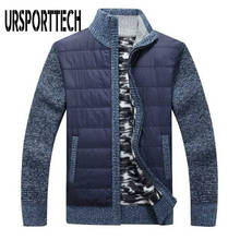 Suéter cardigã de lã masculino, casaco grosso de malha para outono e inverno, suéter slim fit com zíper 2024 - compre barato