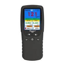 Monitor de qualidade do ar 9 em 1, para ambientes externos e internos, pm2, 0, pm 10, hcho, testador detector com sensor de temperatura e umidade 2024 - compre barato