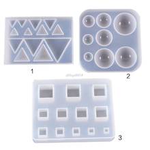 DIY Earrings Pendant Gemstone Making Silicone Mould Triangle Round Epoxy Mold UV Resin Crafts Molds Tools 2024 - buy cheap