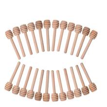 24PCS/set  Mini Wood Honey Dippers Dinnerware Coffee Milk Tea Stirring Sticks Spoon 2024 - buy cheap