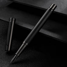 Titanium Black Metal Fountain Pens High Quality EF/F/Bent Nib Fountain Pens Ink Tree Texture Barrel Writing Gift Stationery 2024 - buy cheap