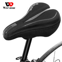 WEST BIKING Extra Comfort Bicycle Cushion Cover Mountain Bike Ultra-Soft 3D Sponge Cushion Drawstring Velcro Cycling Saddle Seat 2024 - buy cheap