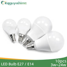 Kaguyahime 10pcs LED E27 Bulb LED Lamp 220V E27 E14 Bulb Dimmable Light 24W 20W 15W 12W 9W 6W 3W LED Lampada Bombilla Ampoule 2024 - buy cheap