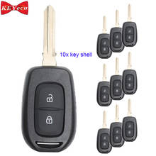 KEYECU 10pcs for Renault Duster Dokker Trafic Clio4 Master3 Logan 2 Button Remote Car Key Shell Case Fob Housing Cover Uncut 2024 - buy cheap