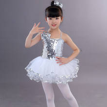 Children's Latin dance costumes girls modern jazz dance sequins stage performance clothing professional ballet costumes 2024 - buy cheap