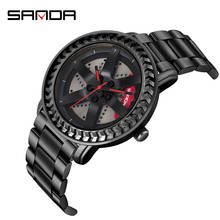 Fashion Sanda Car Wheel Men Watch Sport Waterproof Men's Watches Custom Design Rim Hub Creative Quartz Wrist Relogio Masculino 2024 - buy cheap