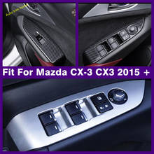 Accessories Side Door Handle Decoration Panel Surround Window Armrest Lift Button Switch Trim Fit For Mazda CX-3 CX3 2015 - 2021 2024 - buy cheap