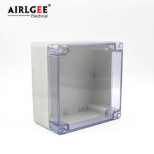 Caixa de junção de plástico à prova d'água, 160x160x90mm, tampa transparente, abs, caixa de monitoramento de caixa de energia elétrica 2024 - compre barato