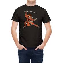 Traditional Chinese Illustration Figure Samurai Warrior Graphic T-Shirt Cotton Round Neck Short Sleeve Men's T Shirt S-3XL 2024 - buy cheap