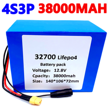 32700 lifepo4 bateria 4s3p 12.8v 38ah 4S 40a 100a bms equilibrado para barco elétrico e fonte de alimentação ininterrupta 12v 2024 - compre barato