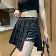 Sexy Gothic Women Skirts High Waist Pleated Punk Black Summer Skirts Female Skirt With Shorts Goth Dark Punk Japanese Cosplay 2024 - buy cheap