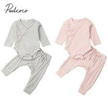 2019 Baby Spring Autumn Clothing Newborn Baby Boy Long Sleeve Tops Romper Jumpsuit Pants Cotton Ribbed Outfits 2Pcs Clothes Sets 2024 - buy cheap