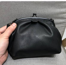 Famous Designer ladies Messenger bag black  Women Shoulder Bags Genuine Leather Softness Small Crossbody Bag Ladies Day clutch 2024 - buy cheap