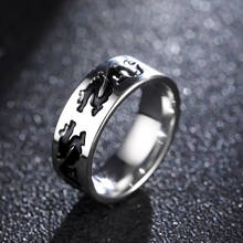 8 мм мужское кольцо из нержавеющей стали, титановые кольца для женщин, модные ювелирные изделия DC14 2024 - купить недорого