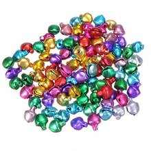 Popular 100Pcs Loose Beads Mini Jingle Bells Christmas Decoration DIY Crafts 2024 - buy cheap