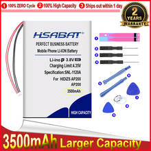 HSABAT 0 Cycle 3500mAh Battery for HIDIZS AP200 Player Replacement 4 Lines High Quality Replacement Accumulator 2024 - buy cheap