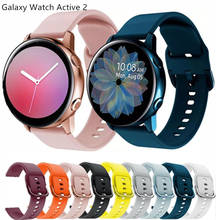 22mm 20mm watch Strap for Samsung Galaxy watch 4 Active 2 44mm 40mm 3/classic 42 46mm gear s3 frontier silicone smartwatch Band 2024 - купить недорого
