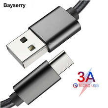 Bayserry кабель с разъемом USB Type-C для Samsung S21 S20 S10, быстрая зарядка, мобильный телефон USB c-кабель для Xiaomi Mi 11 Mi 10 USB для мобильного телефона 2024 - купить недорого