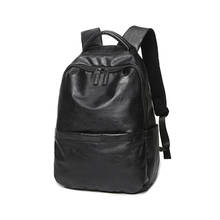 Mochila escolar de cuero para hombre, bolso de viaje impermeable, informal 2024 - compra barato