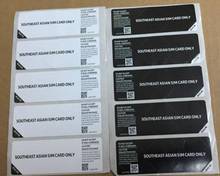 50 шт черно-белая сим-карта только печать этикетка наклейка для SAM телефон посылка коробка уплотнительная полоса 2024 - купить недорого