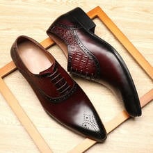 Zapatos de vestir de cuero Genine para hombre, calzado de negocios, oficina, carrera, tallas 38-44 2024 - compra barato