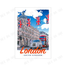 Retro Vintage Style Travel Poster or Canvas Picture - London City England 2024 - buy cheap
