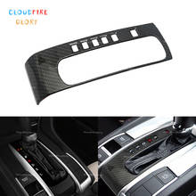 CloudFireGlory Carbon Fiber ABS Gear Shift Box Panel Cover Trim For Honda Civic 10th 2016 2017 2018 2024 - buy cheap