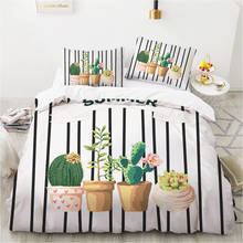 king size bedding set duvet cover set Bed linen set for home 240*220 Queen nordic covers for bed of 150 cactus bird drop 2024 - buy cheap