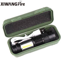 Светодиодный XP-G Q5 со встроенным аккумулятором, зум-фокус, миниатюрный светодиодный фонарик, фонарь, настраиваемый фонарь, водонепроницаемый фонарик 2024 - купить недорого