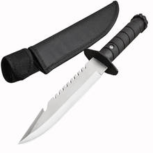 Duoclang militar ferramenta de caça faca sobrevivência ao ar livre total tang lâmina aço resistência à corrosão facas com bainha 2024 - compre barato