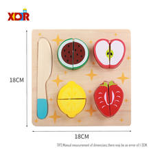 Simulation Fruit/Vegatable/Dessert Cut Set Baby Wooden Toys Food Kitchen Toys Child Educational Toys For Kids Pretend Play Gift 2024 - buy cheap