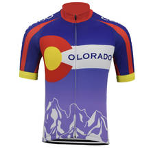 Jersey de Ciclismo de secado rápido para hombre, camiseta de manga corta transpirable, ropa para bicicleta de carreras, Colorado 2024 - compra barato