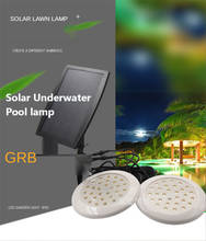Luz Solar subacuática para piscina, luces de pared subacuáticas para exterior, Control remoto, lámpara colorida GRB para fuente de agua y pecera 2024 - compra barato