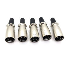 5 Male 5 Female 3Pin XLR Jack Microphone MIC Audio Connectors Plugs for DIY Cable Male Female Connector Plug Set Gold Pl 2024 - buy cheap