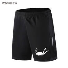 New Summer Casual Shorts Men Fashion Sport Shorts Scuba Diver Print Trend Pocket Pants Male Hip Hop Sweatpants 2024 - buy cheap