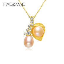PAG & MAG, роскошное ожерелье с подвеской в виде жемчуга, серебро 925 пробы, ожерелье для женщин, морская раковина, изысканное ювелирное изделие, FN-0320 2024 - купить недорого
