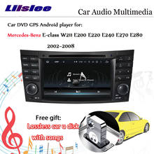 Central multimídia para carro mercedes benz, com dvd player e rádio, android, som estéreo, gps, para os modelos e class w211, e200, e220, e240, e270, e280 2002 a 2008 2024 - compre barato