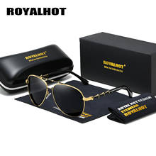 RoyalHot-gafas de sol polarizadas de aleación para hombre y mujer, lentes de sol con montura ovalada, adecuadas para conducir, 900141 2024 - compra barato