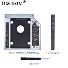 Universal Tishric Aluminum With Panel 9.5mm SATA 3.0 HDD Caddy With LED Adapter DVD HDD Hard Disk Enclosure Optibay For Laptop 2024 - buy cheap