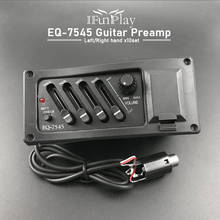 10 conjunto 4 banda amplificador de preamp guitarra acústica EQ-7545 piezo captador 6.5mm saída para guitarra acústica acessórios 2024 - compre barato