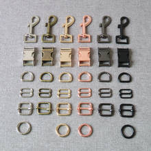 Correas de cinturón de anillo redondo de Metal D de 20mm, hebilla de separación deslizante ajustable, cierre de langosta para bolsa, Collar de perro, accesorio de arnés de correa, 10 Uds. 2024 - compra barato