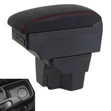 For Russia KIA K2 Rio 3 Armrest Box 2016 2012 2015 2014 2013 2012 Car Storage USB Organizer Leather Auto Cup Holder Accessories 2024 - buy cheap