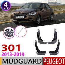 Front Rear Mudflaps for Peugeot 301 2013~2019 Fender Mud Guard Flap Splash Flaps Mudguards Accessories 2014 2015 2016 2017 2018 2024 - buy cheap